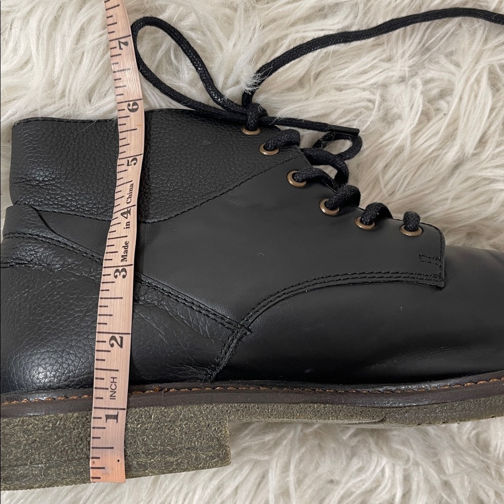 ARTURO CALLE Classic Leather Black High Top Lace Up Boots Size 41 NEW - Picture 11 of 13